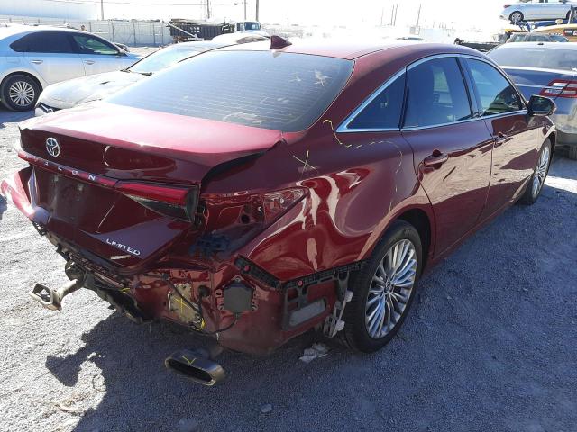 4T1BZ1FB8KU001711 - 2019 TOYOTA AVALON XLE RED photo 4