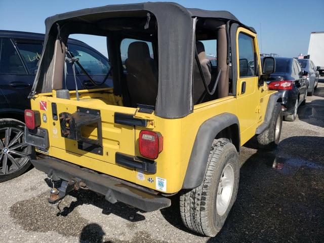 1J4FA39S25P375507 - 2005 JEEP WRANGLER X YELLOW photo 4