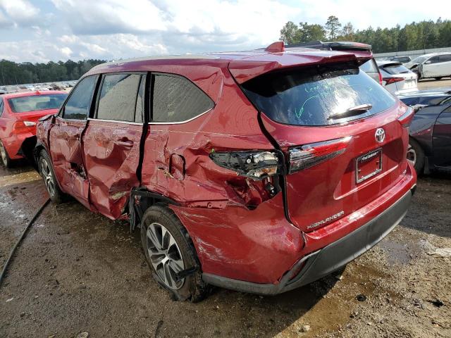 5TDGZRAH0NS549117 - 2022 TOYOTA HIGHLANDER RED photo 3