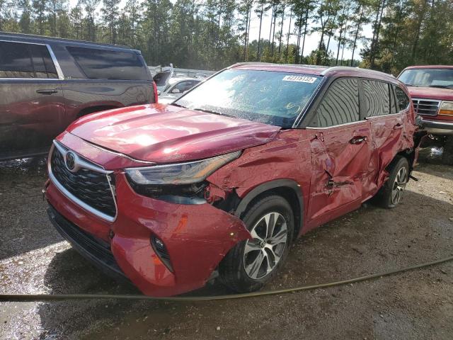 5TDGZRAH0NS549117 - 2022 TOYOTA HIGHLANDER RED photo 9