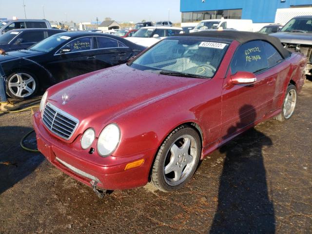 WDBLK70G1YT043316 - 2000 MERCEDES-BENZ CLK 430 RED photo 2