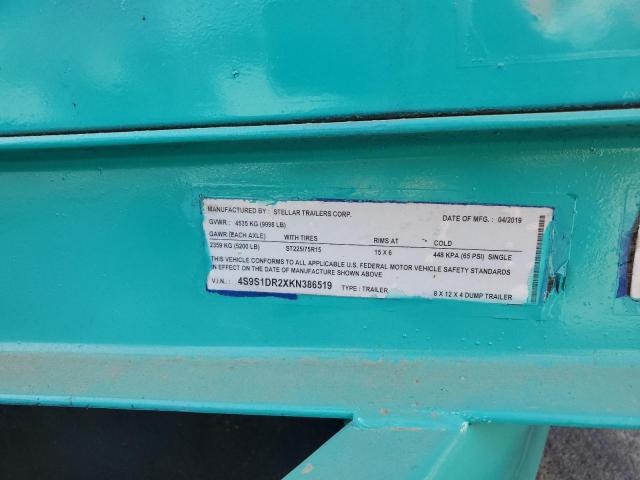 4S9S1DR2XKN386519 - 2019 STEL TRAILER TEAL photo 10