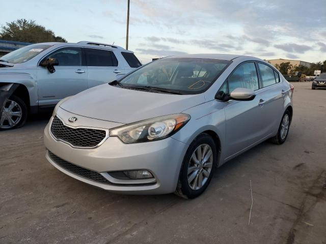 KNAFX4A84E5045743 - 2014 KIA FORTE EX SILVER photo 2