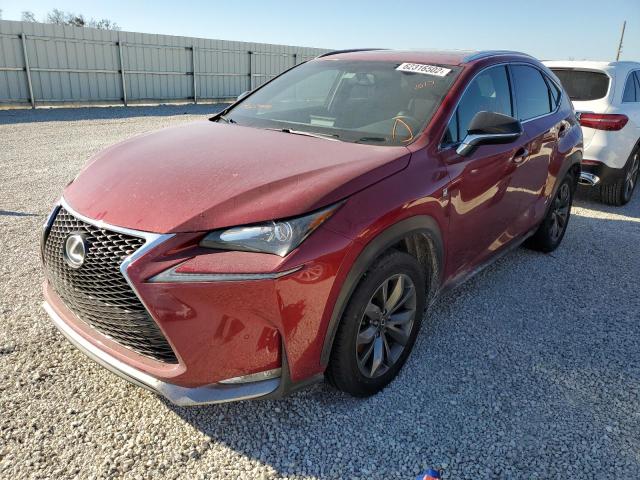 JTJYARBZ1F2018856 - 2015 LEXUS NX 200T RED photo 2