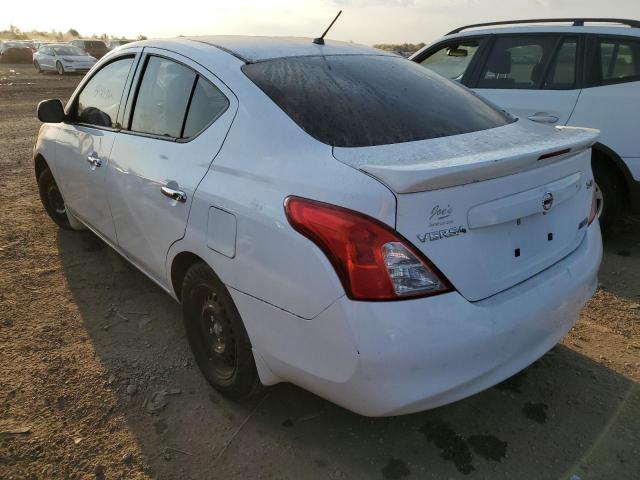 3N1CN7AP7EL834282 - 2014 NISSAN VERSA S WHITE photo 3