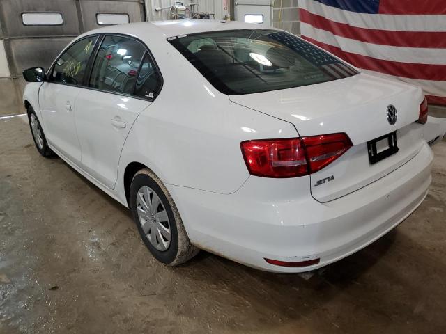3VW2K7AJ8FM410244 - 2015 VOLKSWAGEN JETTA BASE WHITE photo 3