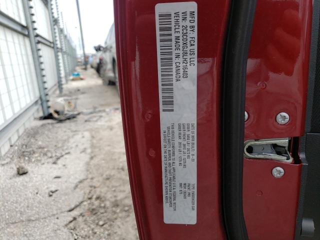 2C3CDXGJ8LH216403 - 2020 DODGE CHARGER SC BURGUNDY photo 10