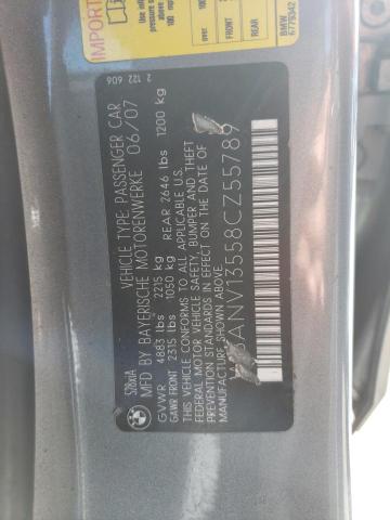 WBANV13558CZ55789 - 2008 BMW 528 XI GRAY photo 10