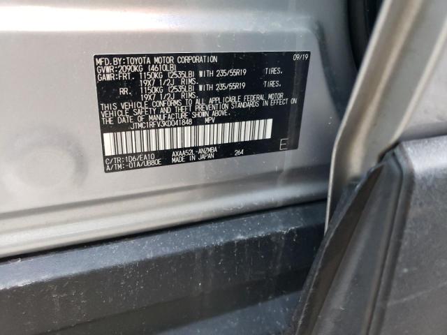 JTMC1RFV3KD041848 - 2019 TOYOTA RAV4 XLE P GRAY photo 10