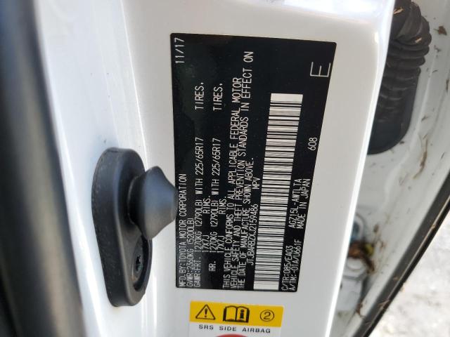 JTJBARBZXJ2159486 - 2018 LEXUS NX 300 BAS 白色 照片 10