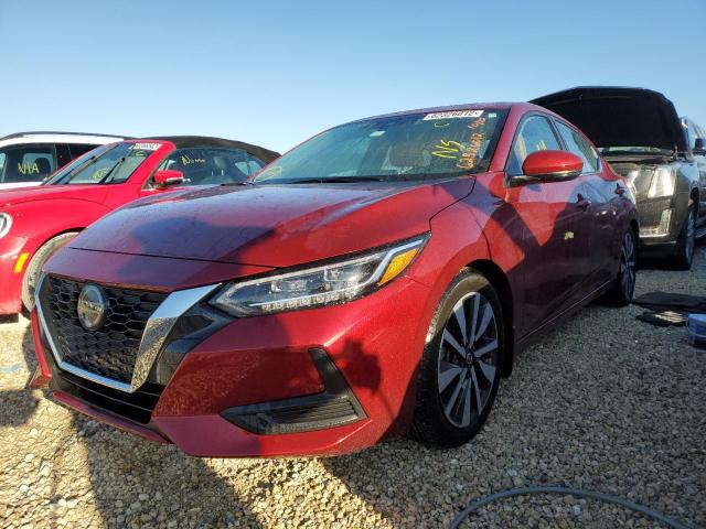 3N1AB8CV7LY244312 - 2020 NISSAN SENTRA SV RED photo 2