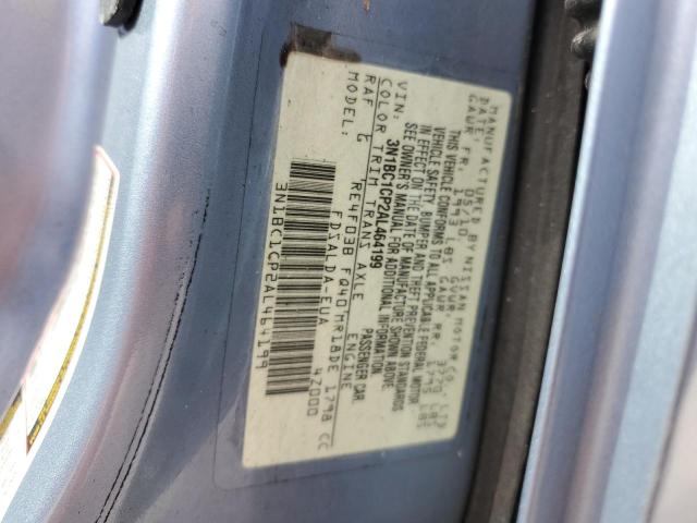 3N1BC1CP2AL464199 - 2010 NISSAN VERSA S BLUE photo 10