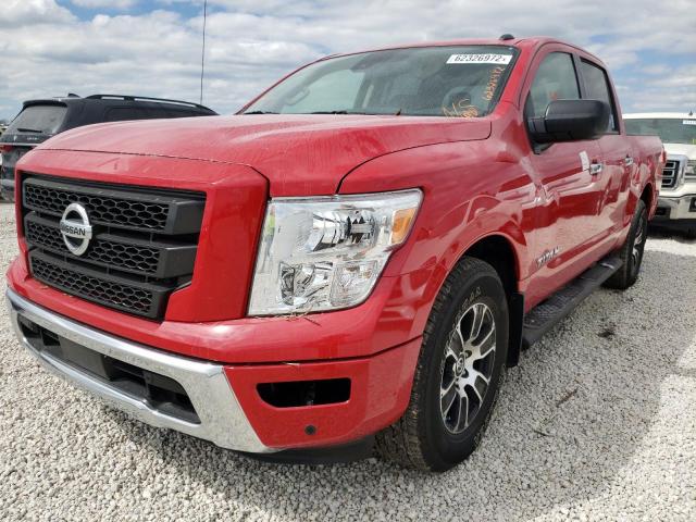 1N6AA1EF7MN521100 - 2021 NISSAN TITAN SV RED photo 2