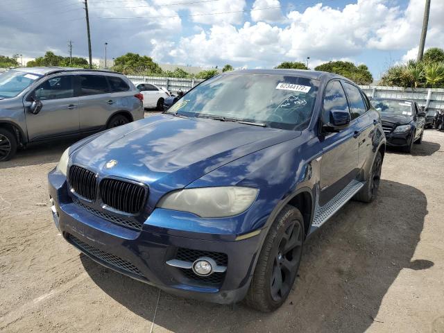 5UXFG43599L222308 - 2009 BMW X6 XDRIVE3 BLUE photo 2