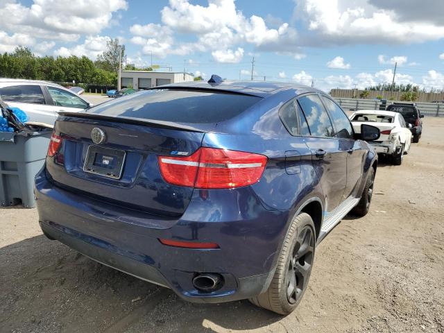 5UXFG43599L222308 - 2009 BMW X6 XDRIVE3 BLUE photo 4