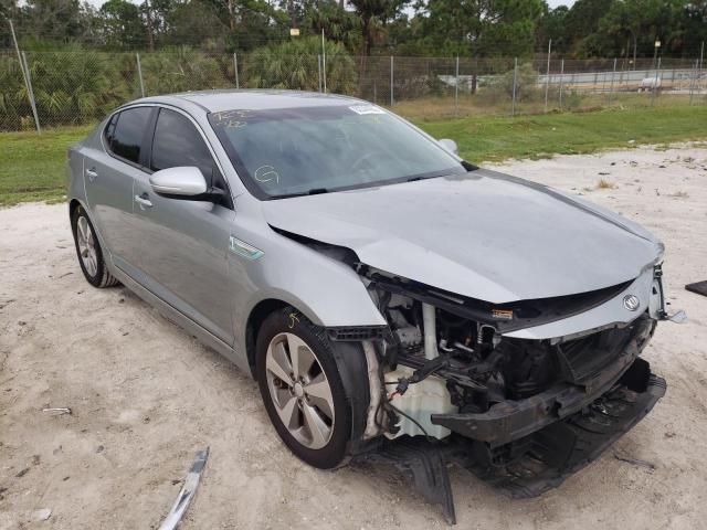 KNAGN4AD5F5090375 - 2015 KIA OPTIMA HYB SILVER photo 1