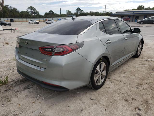 KNAGN4AD5F5090375 - 2015 KIA OPTIMA HYB SILVER photo 4