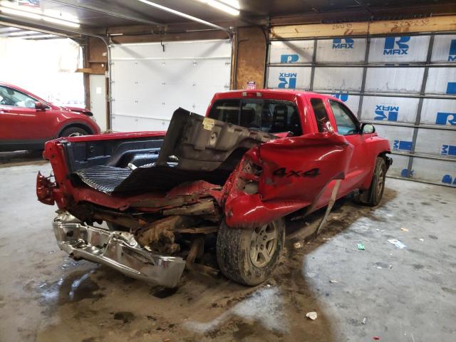 1D7HW42N95S199620 - 2005 DODGE DAKOTA SLT RED photo 4