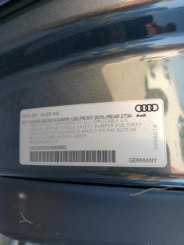 WAU24GF53JN009883 - 2018 AUDI S5 PRESTIG GRAY photo 10