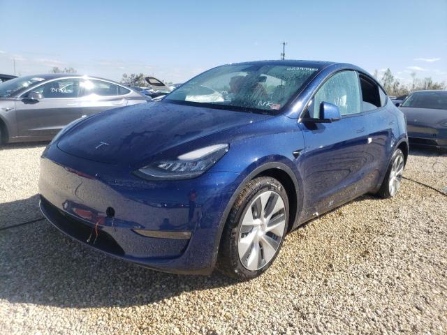 5YJYGDEE8MF187778 - 2021 TESLA MODEL Y BLUE photo 2