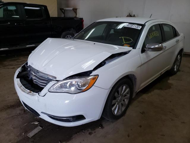 1C3CCBCGXDN528277 - 2013 CHRYSLER 200 LIMITE WHITE photo 2