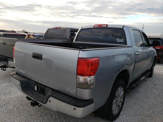 5TFHY5F17BX203678 - 2011 TOYOTA TUNDRA CRE SILVER photo 4