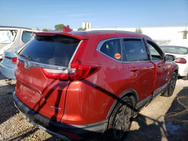 5J6RW1H90HL002155 - 2017 HONDA CR-V TOURI RED photo 4