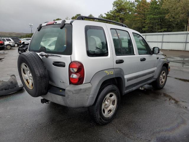 1J4GL48K07W500499 - 2007 JEEP LIBERTY SP GRAY photo 4