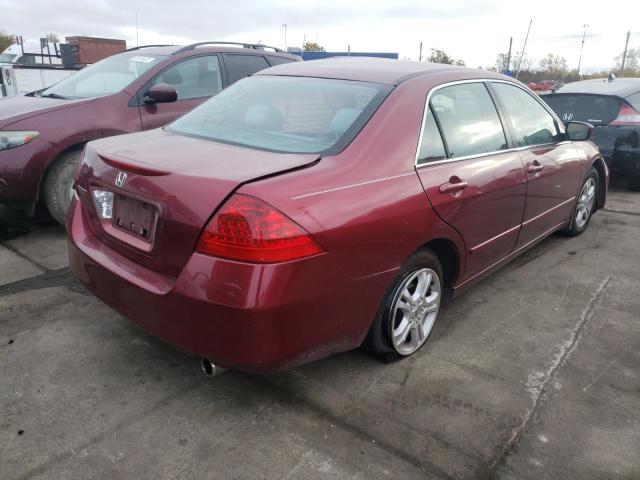 1HGCM563X6A160990 - 2006 HONDA ACCORD RED photo 4