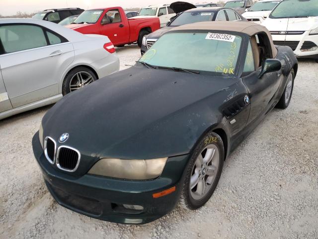 WBACH9345YLM91620 - 2000 BMW Z3 2.3 GREEN photo 2