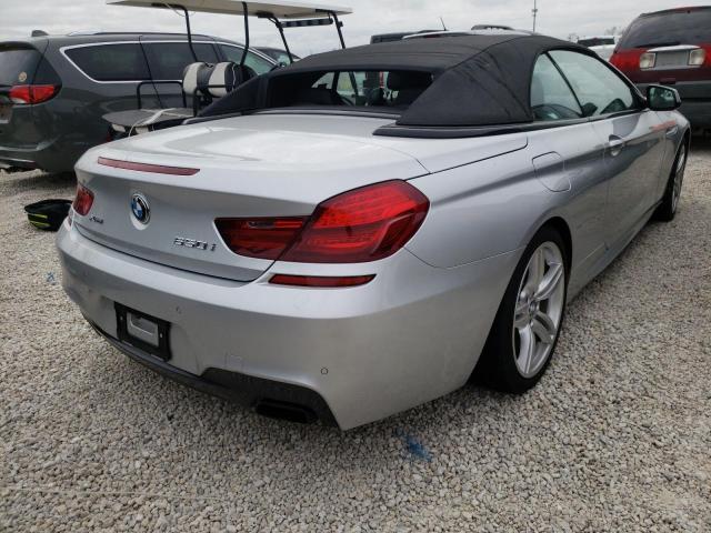 WBAYP1C54DDX00742 - 2013 BMW 650 XI SILVER photo 4