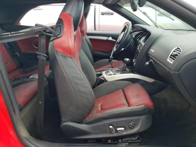WAUVGAFH1EN000892 - 2014 AUDI S5 PRESTIG RED photo 5