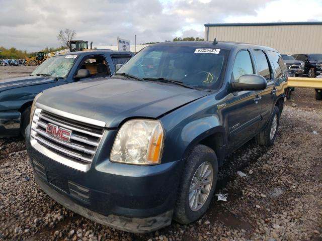 1GKFC13539R104851 - 2009 GMC YUKON HYBR GREEN photo 2