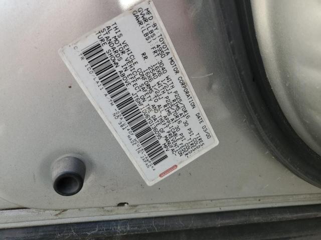 JT6HF10U6Y0136095 - 2000 LEXUS RX 300 SILVER photo 10