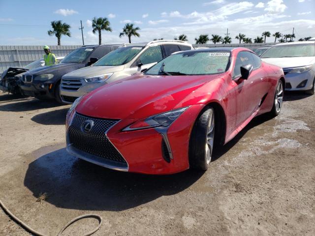 JTHHP5AY9KA006410 - 2019 LEXUS LC 500 RED photo 2