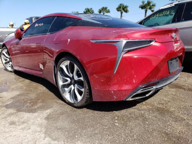 JTHHP5AY9KA006410 - 2019 LEXUS LC 500 RED photo 3