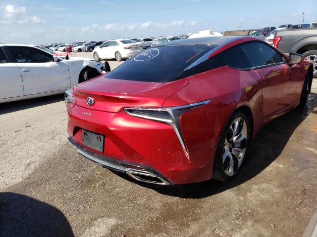 JTHHP5AY9KA006410 - 2019 LEXUS LC 500 RED photo 4