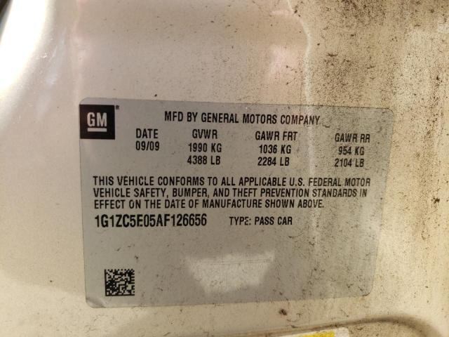 1G1ZC5E05AF126656 - 2010 CHEVROLET MALIBU 1LT 金色 照片 10