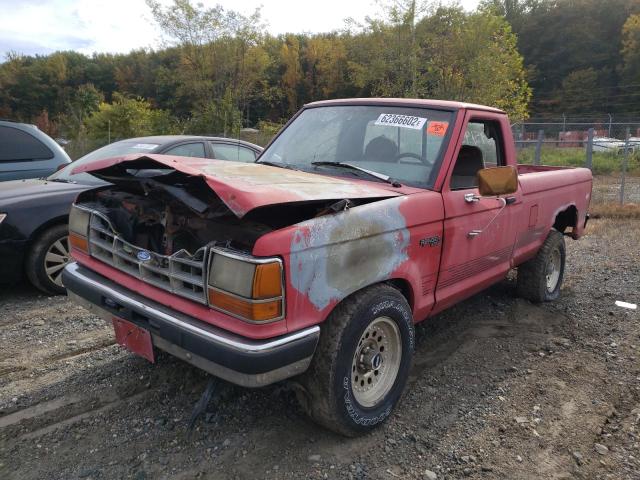 1FTCR11T3MUD62663 - 1991 FORD RANGER RED photo 2