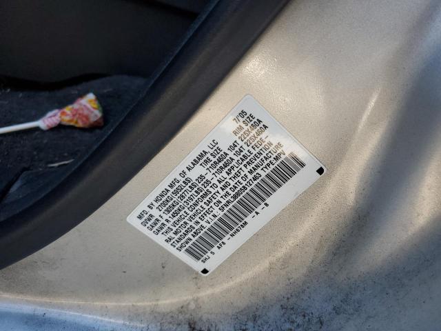 5FNRL38805B127463 - 2005 HONDA ODYSSEY GRAY photo 10