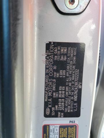 KNDJN2A2XK7022132 - 2019 KIA SOUL SILVER photo 10