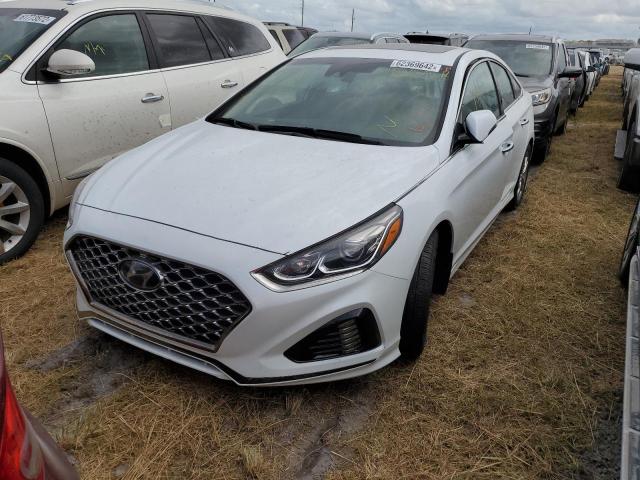 5NPE34AF4KH764219 - 2019 HYUNDAI SONATA LIM WHITE photo 2