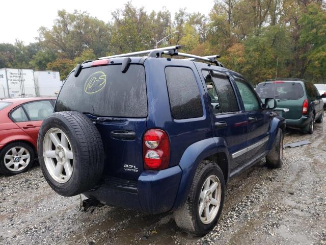 1J4GL58K27W588347 - 2007 JEEP LIBERTY LI BLUE photo 4