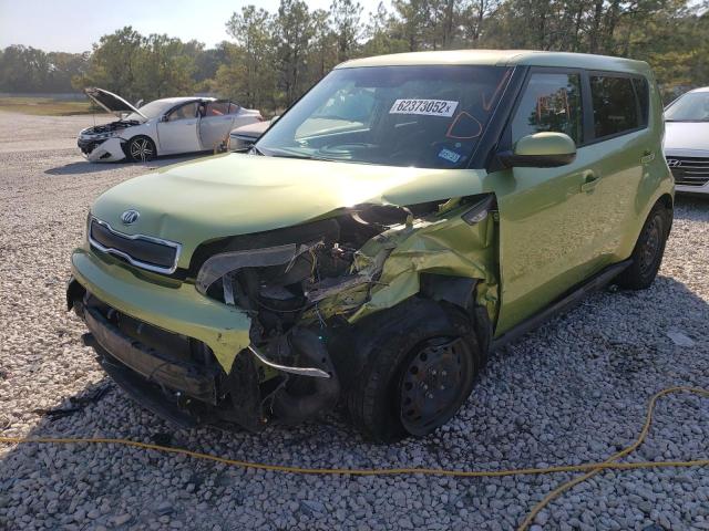 KNDJN2A22E7732551 - 2014 KIA SOUL GREEN photo 2