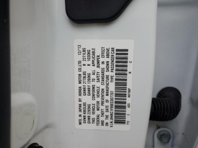 JH4KC1F99EC007707 - 2014 ACURA RLX ADVANC WHITE photo 10