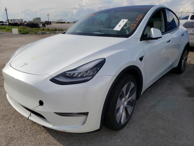 5YJYGDEE7LF049857 - 2020 TESLA MODEL Y أبيض صورة 2