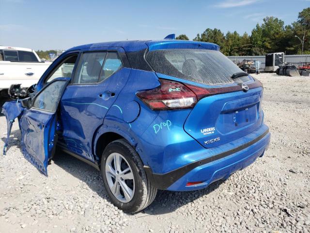 3N1CP5BV5NL475297 - 2022 NISSAN KICKS S BLUE photo 3