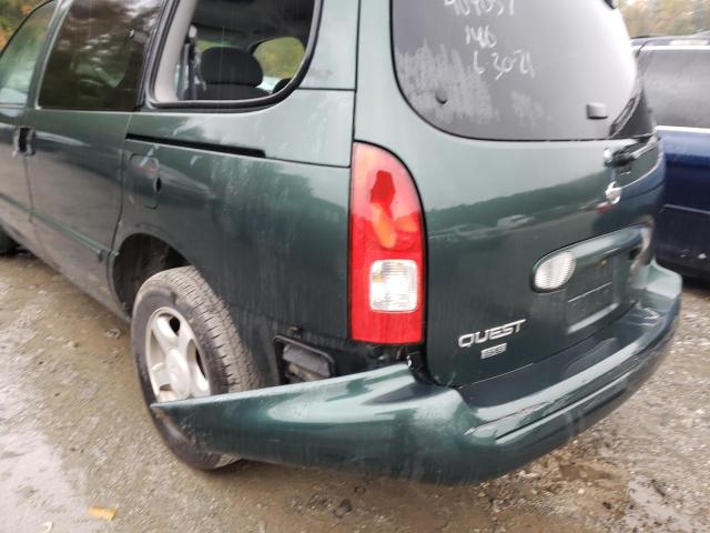 4N2ZN16T32D820999 - 2002 NISSAN QUEST SE GREEN photo 9