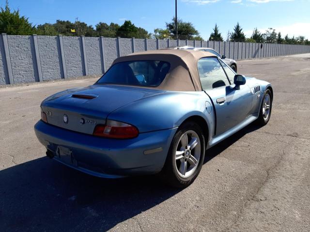 4USCN33472LM05220 - 2002 BMW Z3 2.5 BLUE photo 4