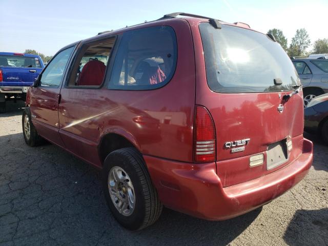 4N2DN1119VD852313 - 1997 NISSAN QUEST XE RED photo 3